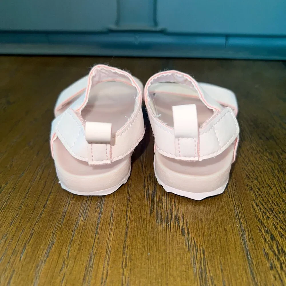 Nuby Baby Girl Light Pink Strappy Sandals Size 2